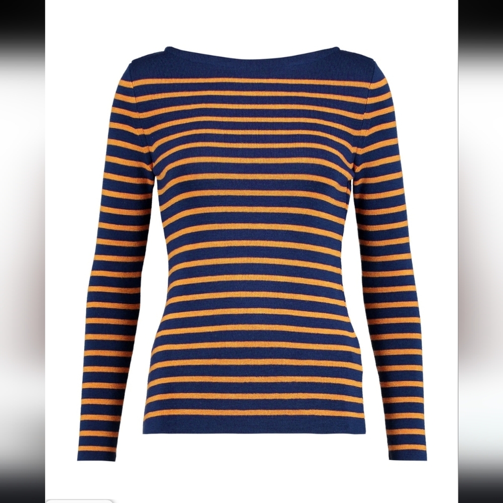Anthropologie M.i.h Jeans Drew Breton Sweater, 100% Merino Wool, Size L